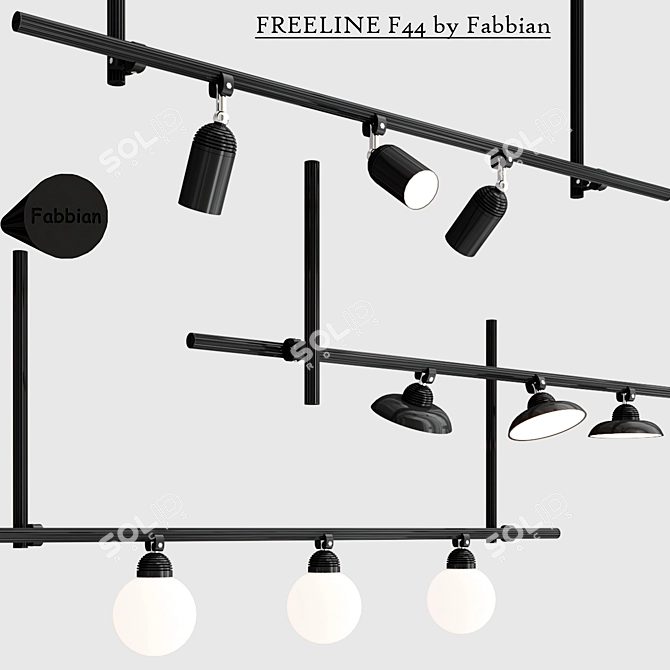 Sleek and Stylish Freeline Pendant 3D model image 2