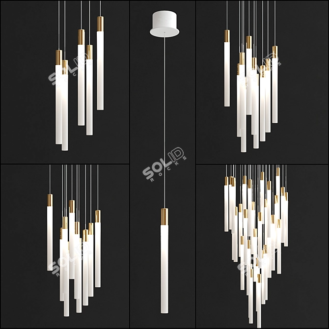 MODERN LED PENDANT LIGHT: MULTISPOT। 3D model image 2