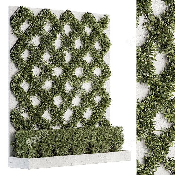 GreenLife Vertical Garden - Wall Decor 3D model image 1