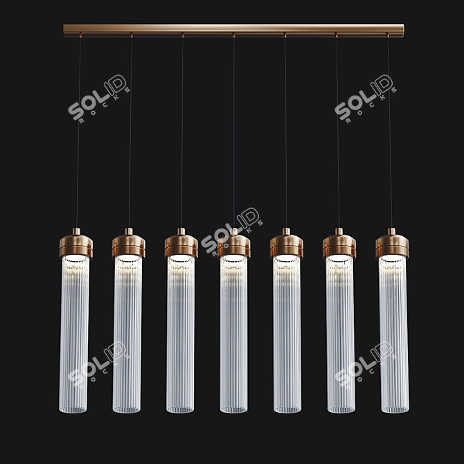 Sparkling Barrel - Elegant LED Lamp 3D model image 3
