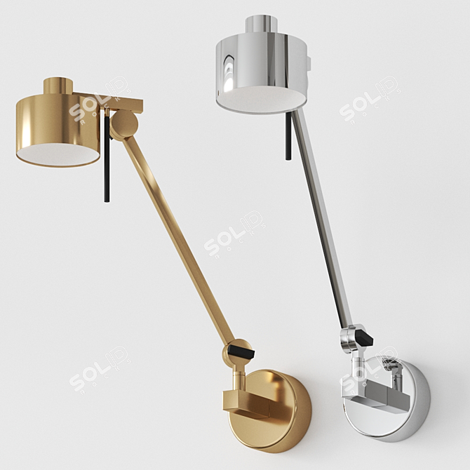 Elegant AX 20 AP GR Wall Lamp 3D model image 2