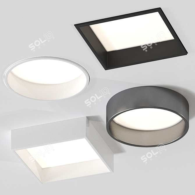 Arch Trimless Ceiling Light 3D model image 1