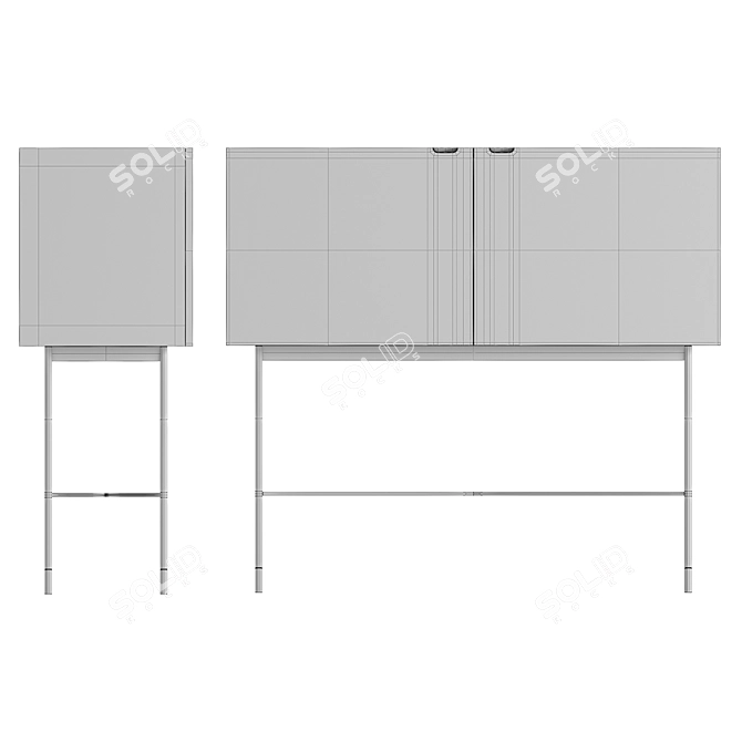 HubscH Modern Dresser 3D model image 16