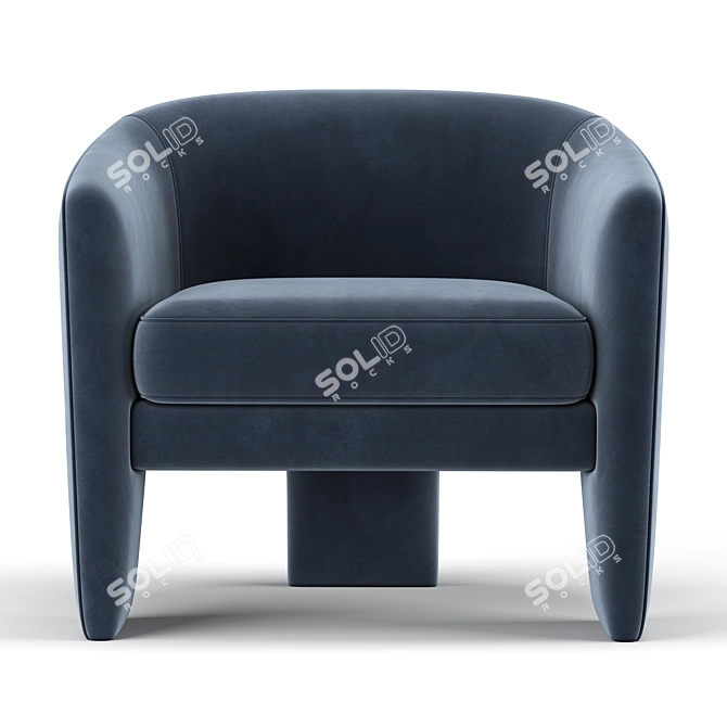 Effie Tripod Armchair: Sleek and Stylish Design 3D model image 3