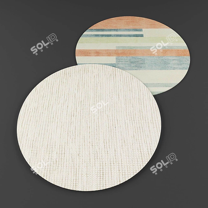 Modern Style Round Rugs 3D model image 3