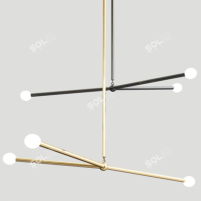 Elevate Your Space: Arrow Chandelier 3D model image 4