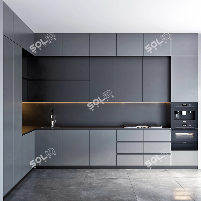 Miele 300cm Kitchen Set 3D model image 1