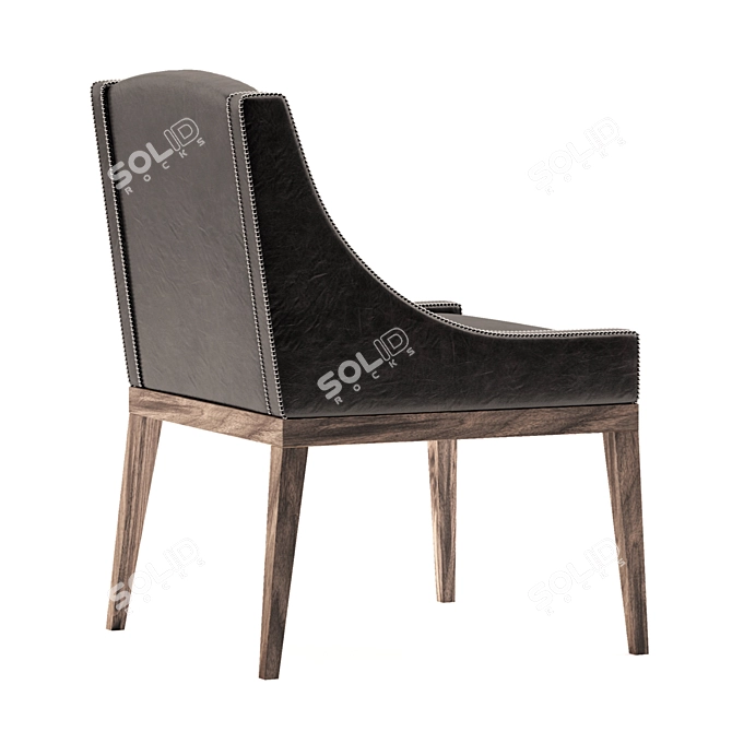 Luxury Stud Accent Chair | Ready-to-Render Model 3D model image 2