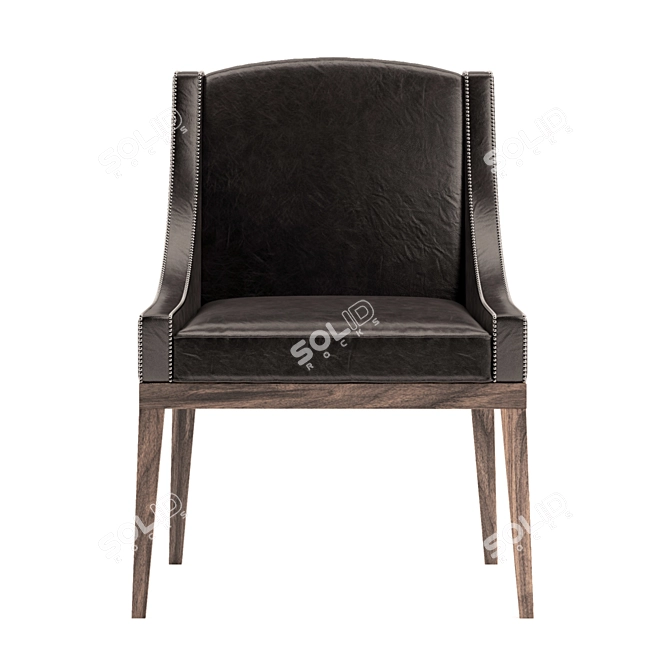 Luxury Stud Accent Chair | Ready-to-Render Model 3D model image 3