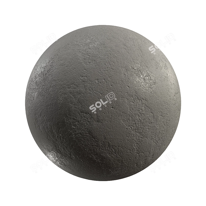 Decorative Concrete Plaster: Seamless Textures & PBR Material 3D model image 1