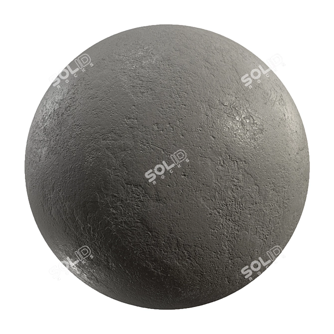 Decorative Concrete Plaster: Seamless Textures & PBR Material 3D model image 5