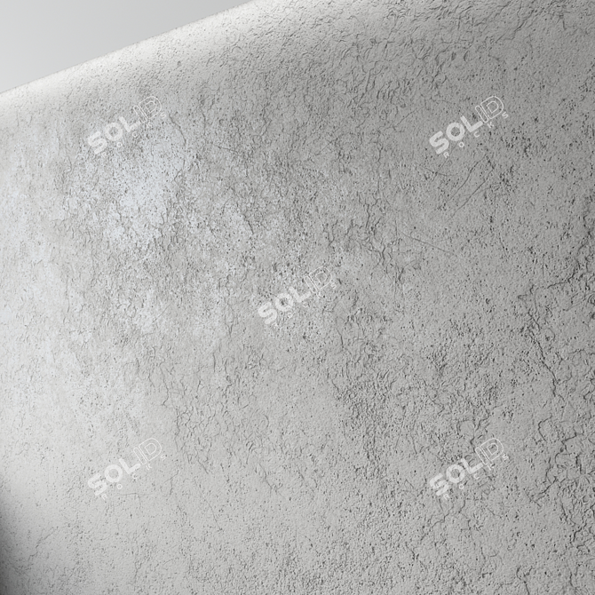 Decorative Concrete Plaster: Seamless Textures & PBR Material 3D model image 10