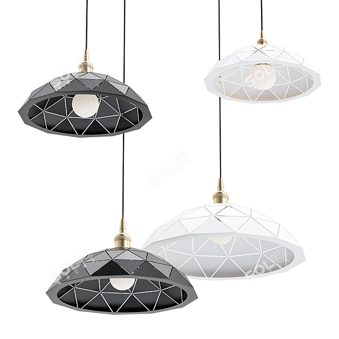 Modern Geometric Pendant Light "HOOD 3D model image 1