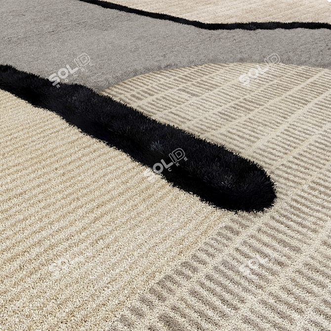 Lunar Addiction Square: Architectural Carpet 3D model image 2