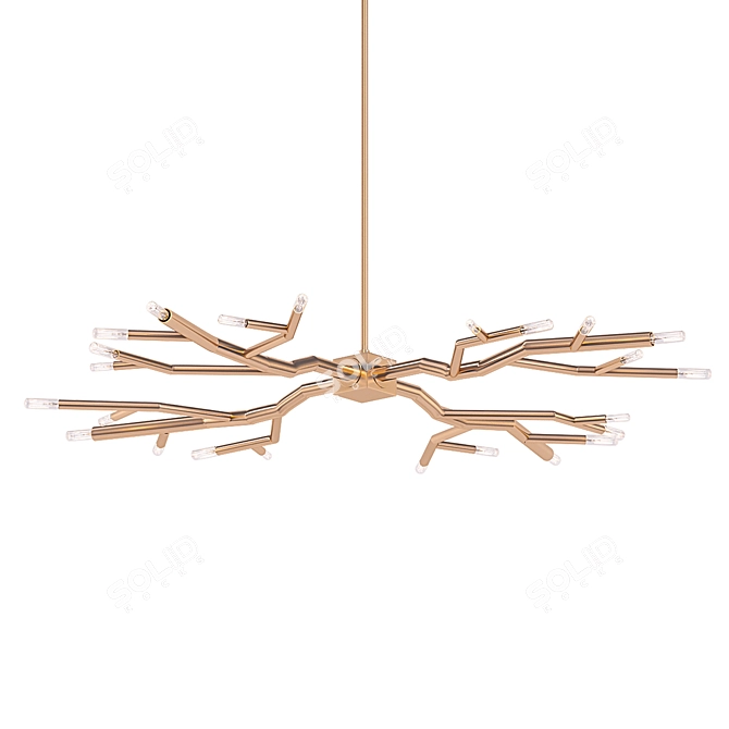 Elegant Rameau Circular Chandelier 3D model image 1