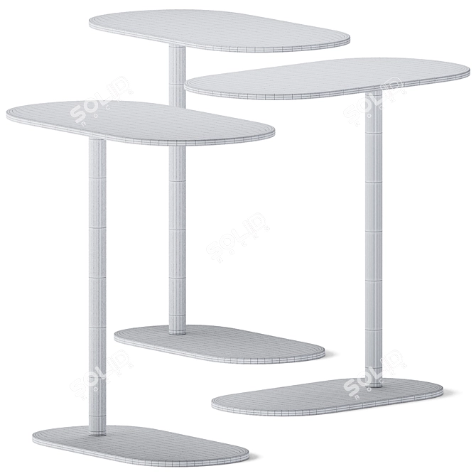 Elegant Corvetto Side Table 3D model image 3