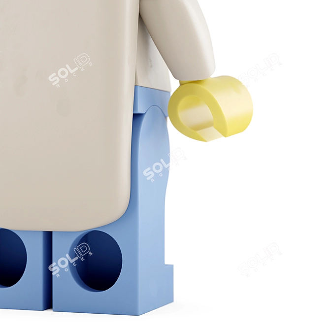 Giant Lego Sausage Man Figurine 3D model image 5