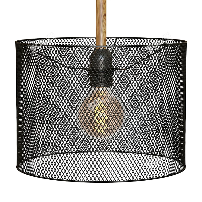 Modern Lucide Baskett Chandelier: Elegant Edison Lighting 3D model image 5