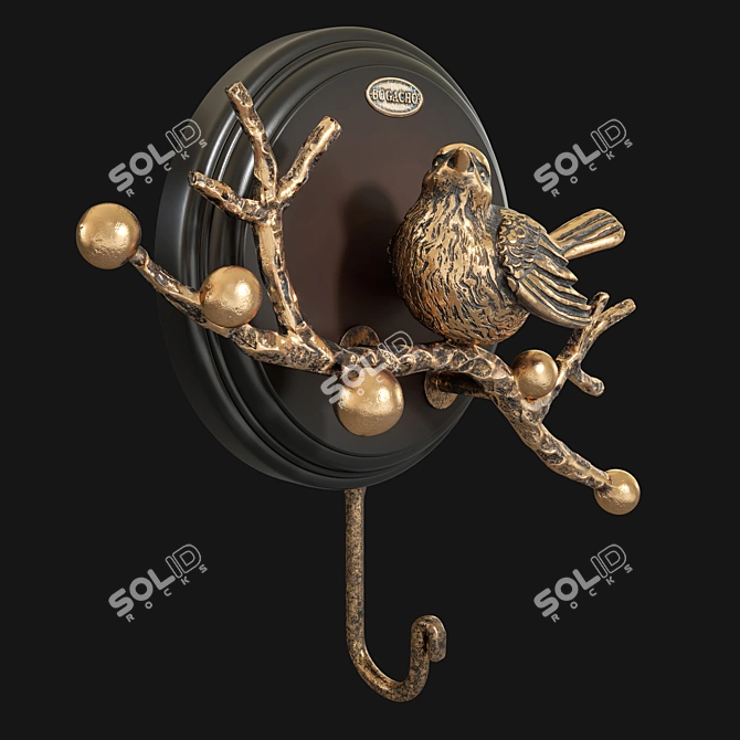 Terra OM Wall Hook: Modern and Stylish 3D model image 2