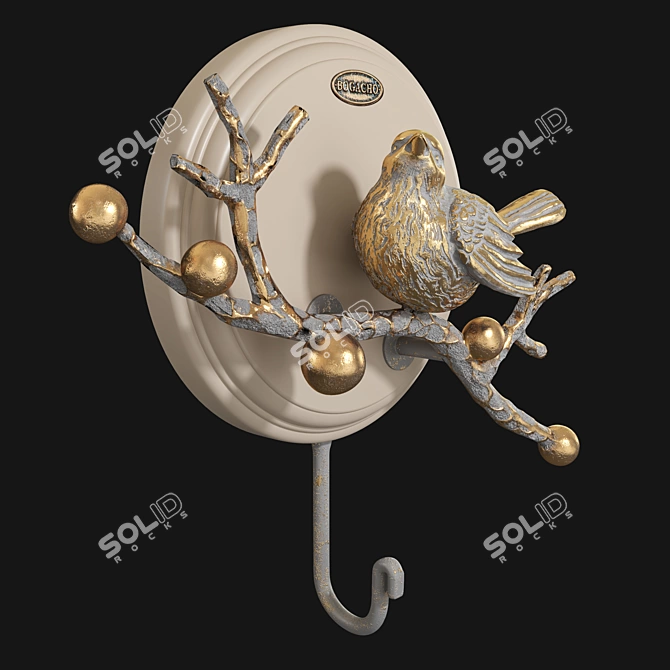 Terra OM Wall Hook: Modern and Stylish 3D model image 3