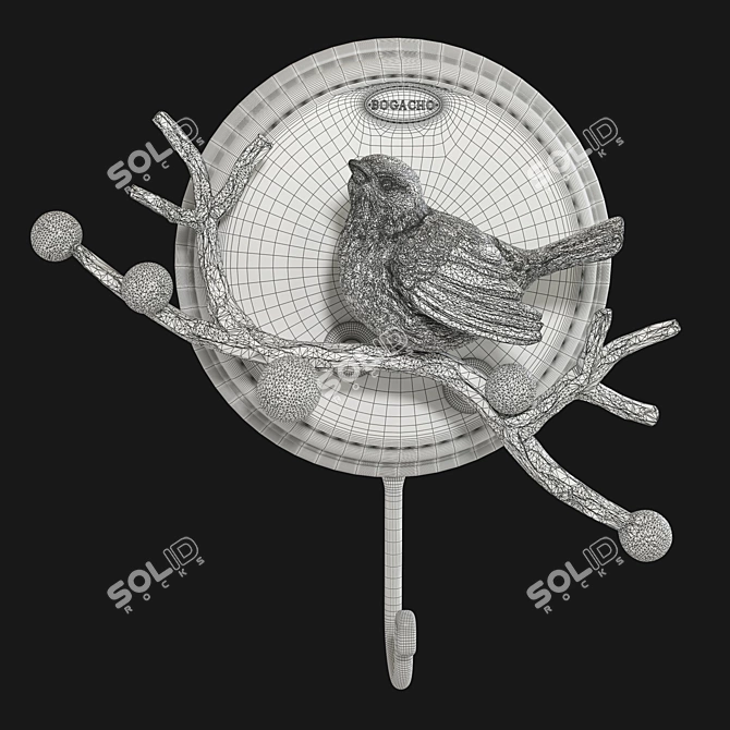 Terra OM Wall Hook: Modern and Stylish 3D model image 5