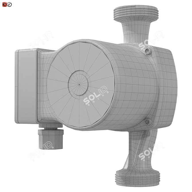 Efficient Grundfos Circulation Pump 3D model image 3