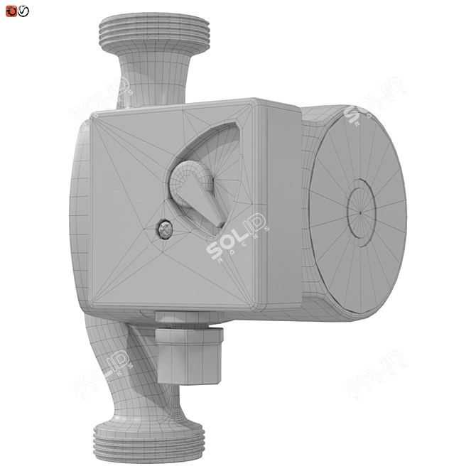 Efficient Grundfos Circulation Pump 3D model image 4