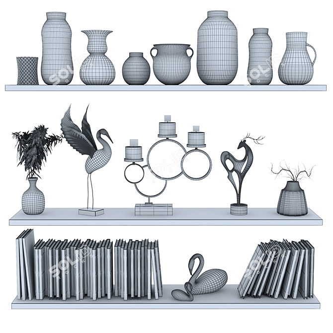 Eleven Piece Decorative Set 3D model image 5