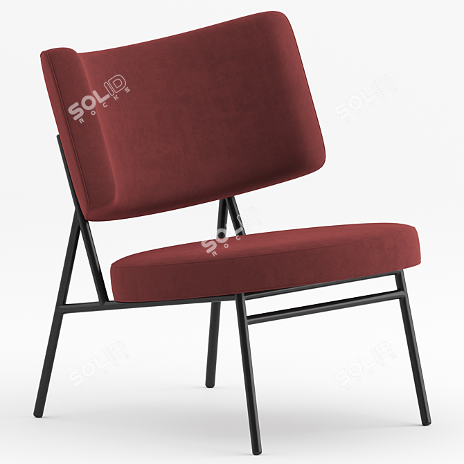 Sleek Coco Lounge Chair 3D model image 1