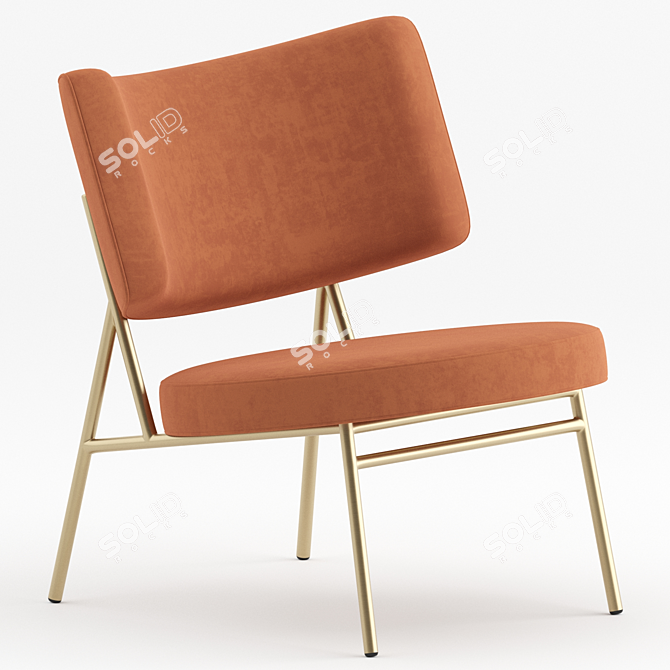 Sleek Coco Lounge Chair 3D model image 3