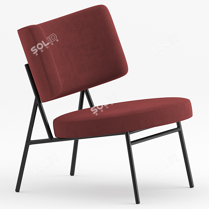 Sleek Coco Lounge Chair 3D model image 6