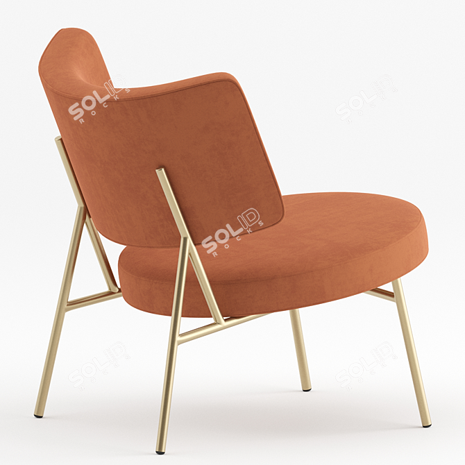 Sleek Coco Lounge Chair 3D model image 7