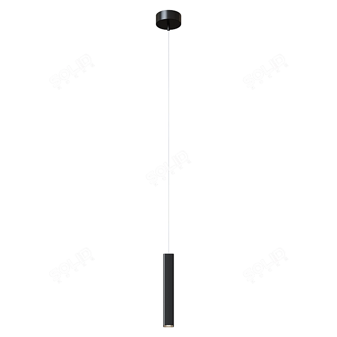 Black LED Pendant Light: Lise Suspension 3D model image 2