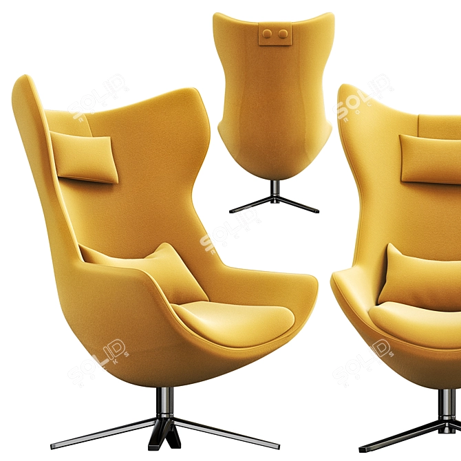 B&B Italia Metropolitan Armchair 3D model image 2