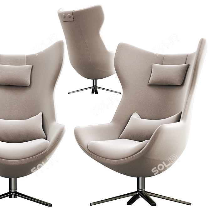 B&B Italia Metropolitan Armchair 3D model image 3