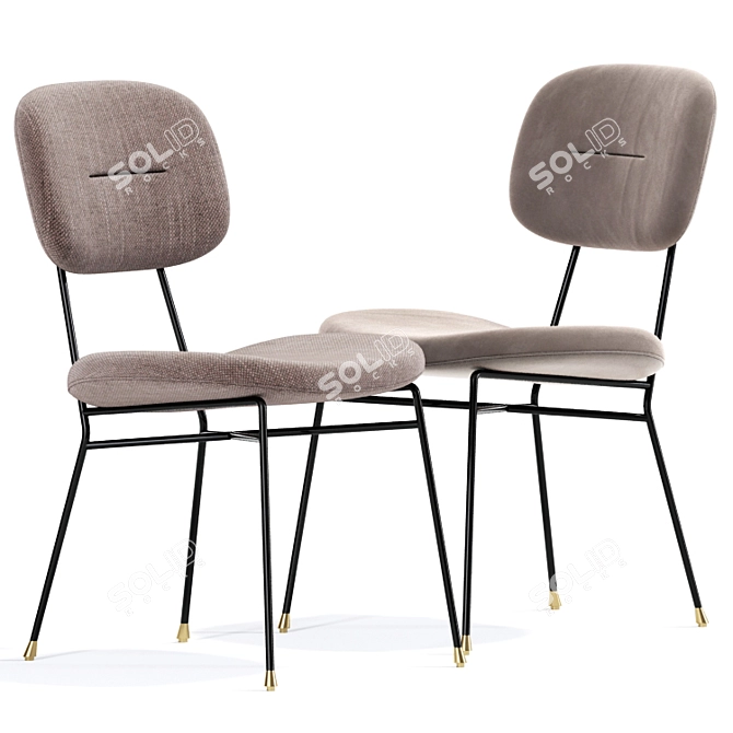 Modern Abner Dining Chair 3D model image 2