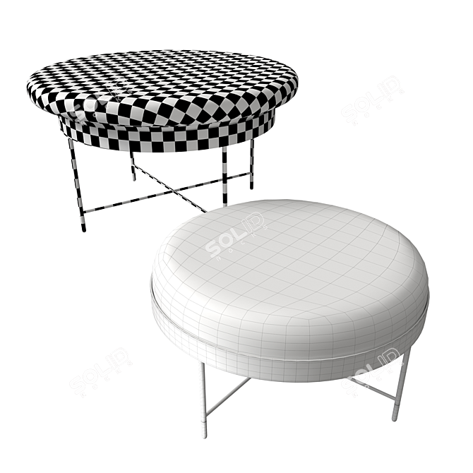 Elegant Bilboquet Cocktail Table 3D model image 4