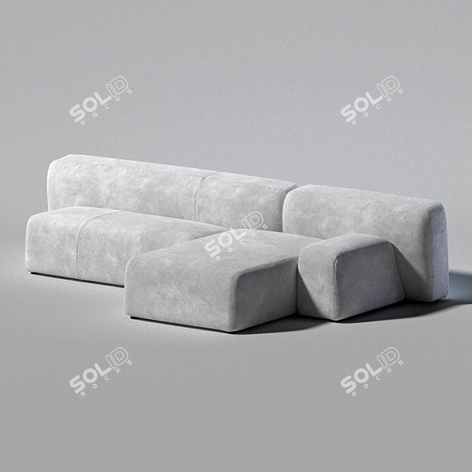 Title: Suiseki Modular Seating System 3D model image 1