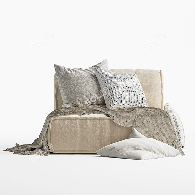 Elevate your comfort with Reema Back Cushion 3D model image 2