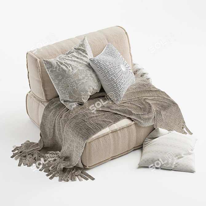 Elevate your comfort with Reema Back Cushion 3D model image 3