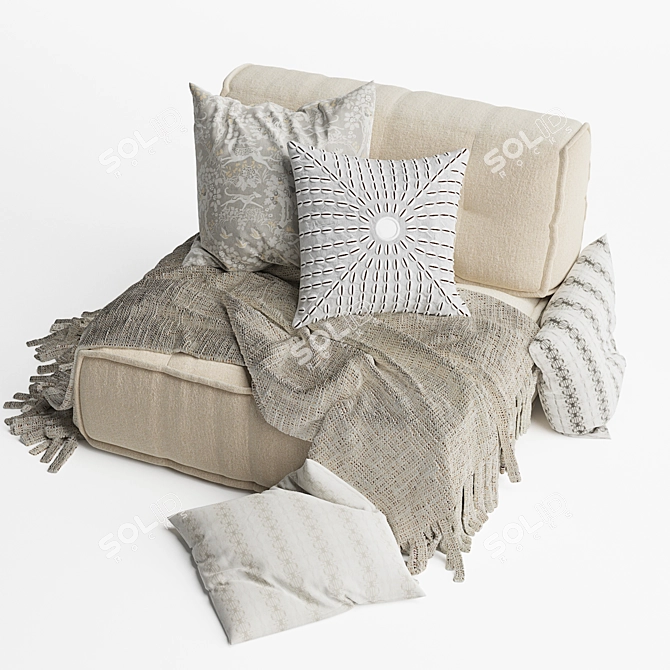 Elevate your comfort with Reema Back Cushion 3D model image 4