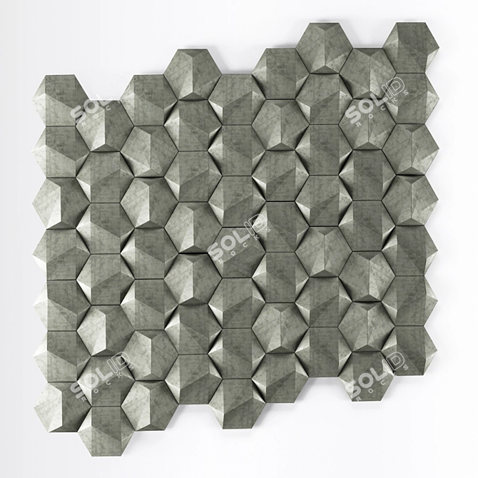 Modern Geometric Concrete Tiles 3D model image 14