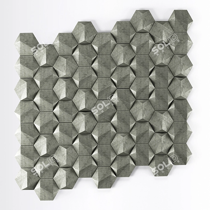 Modern Geometric Concrete Tiles 3D model image 15