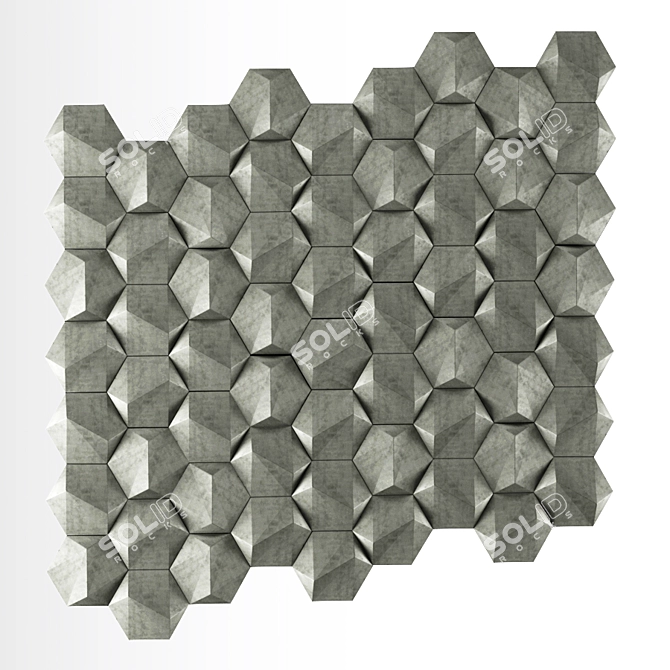 Modern Geometric Concrete Tiles 3D model image 17