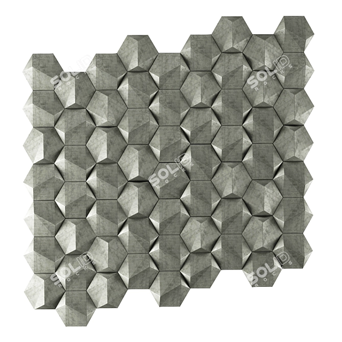 Modern Geometric Concrete Tiles 3D model image 18