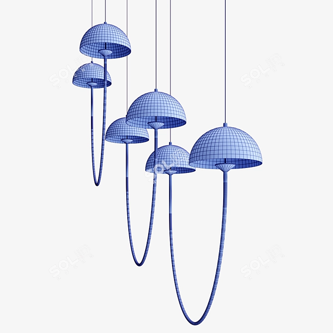 Elegant Champignon Pendant Light 3D model image 4