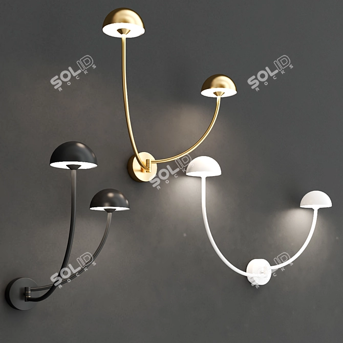 Mushroom Glow Wall Sconce 3D model image 3