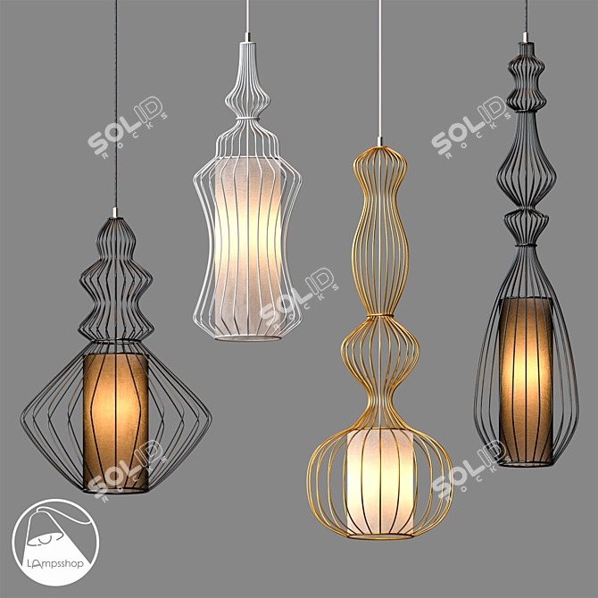 Glory Pendant Light: Elegant and Stylish 3D model image 1