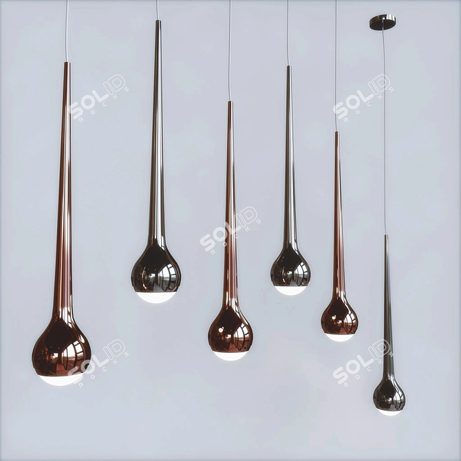 Modern Water Suspension Pendant 3D model image 5