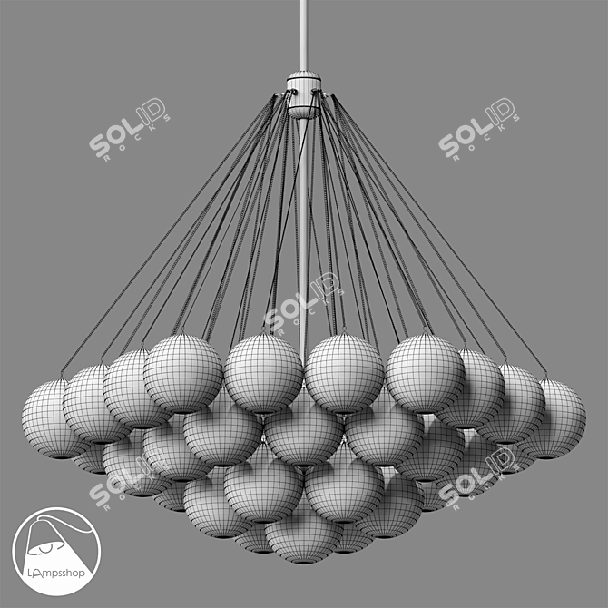 Elegant Bond Chandelier: Ø40/Ø80cm 3D model image 2